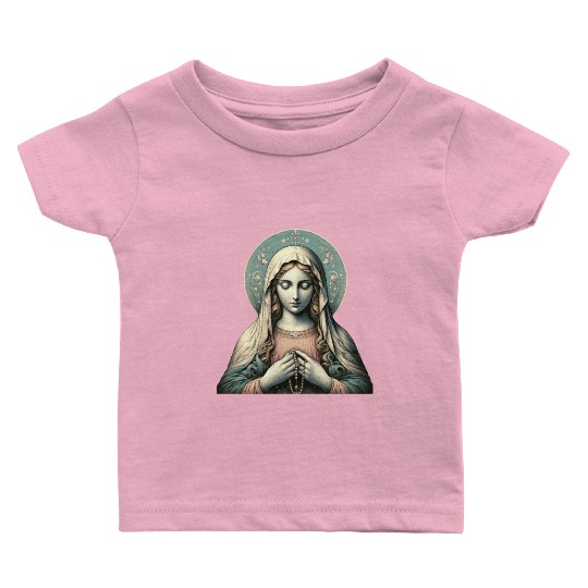 Serene Madonna ic Image Baby T Shirts
