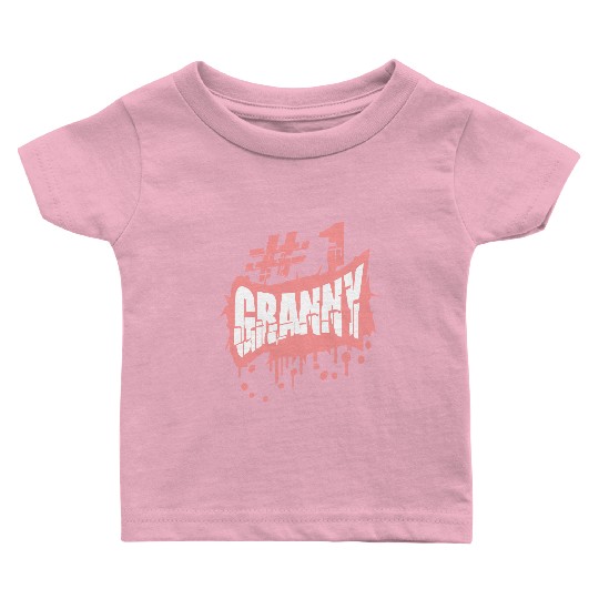 Number 1 Hashtag One First Time Grandma Granny Baby T Shirts