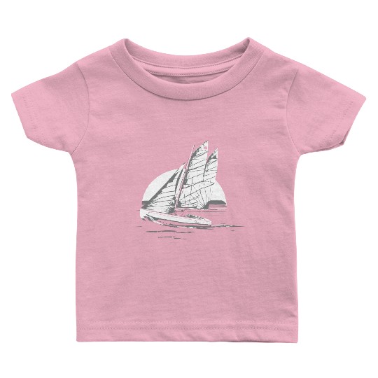 optimist sailing boat Baby T Shirts