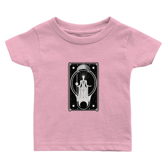 Crescent Moon Tarot Card Astrology Occult Baby T Shirts