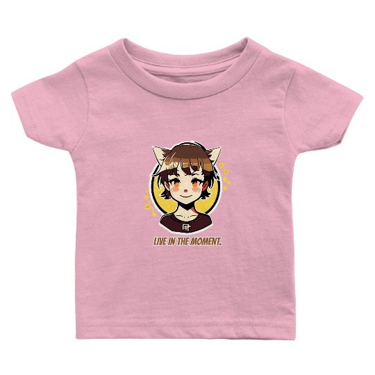 Live in the Moment: Manga Anime Girl Baby T Shirts