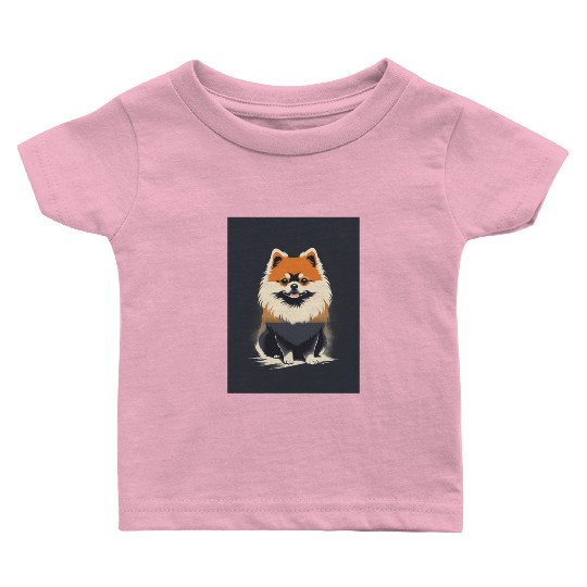 Pomeranian Dog 2 - Japanese Old Vintage Baby T Shirts
