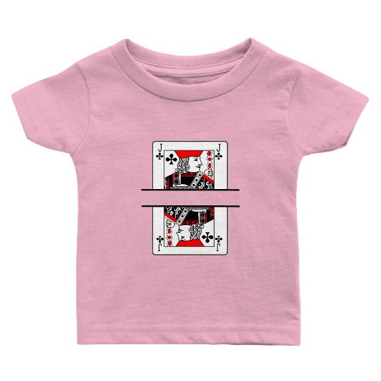 Playing card clover jack with banner space Baby T Shirts