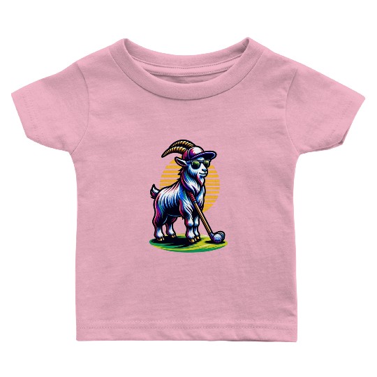 Goat Golfer Golf Course Dog Owner Baby T Shirts
