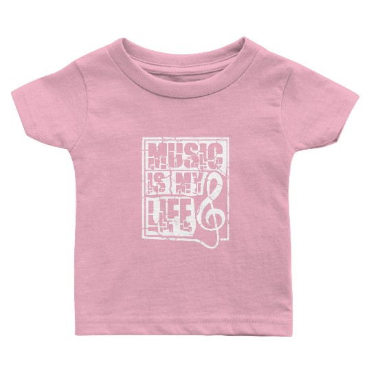 Music Is My Life Party Club Concert Sound Love Baby T Shirts