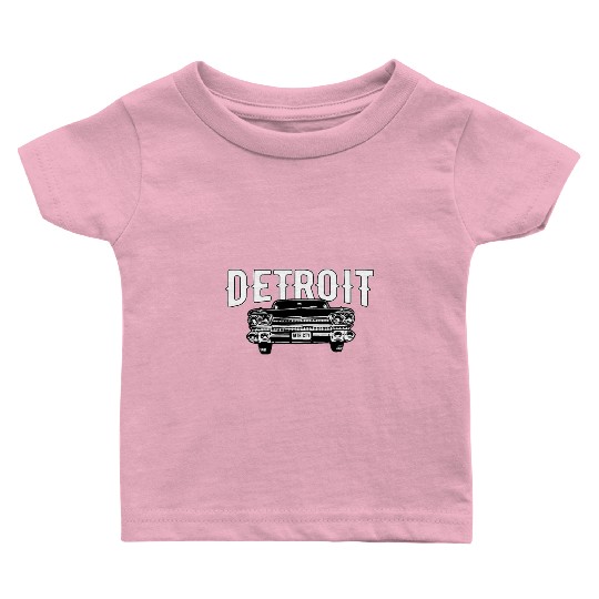 Detroit Michigan American Muscle Car Enthusiast Baby T Shirts