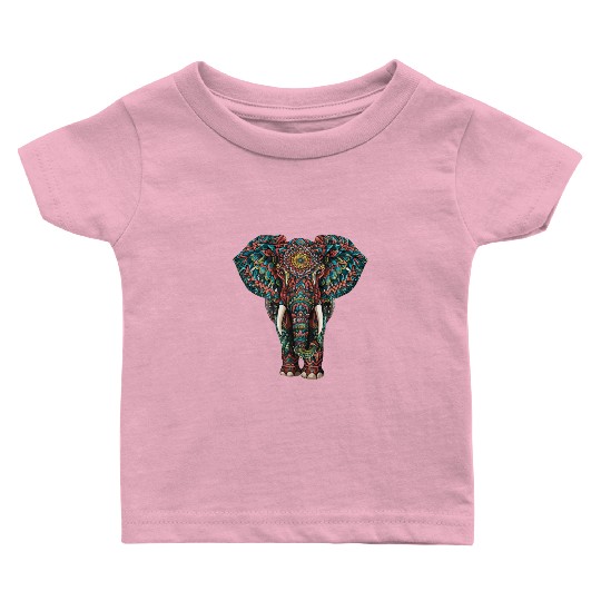 Elephant Mandala for a Art lover Elephant fan Baby T Shirts