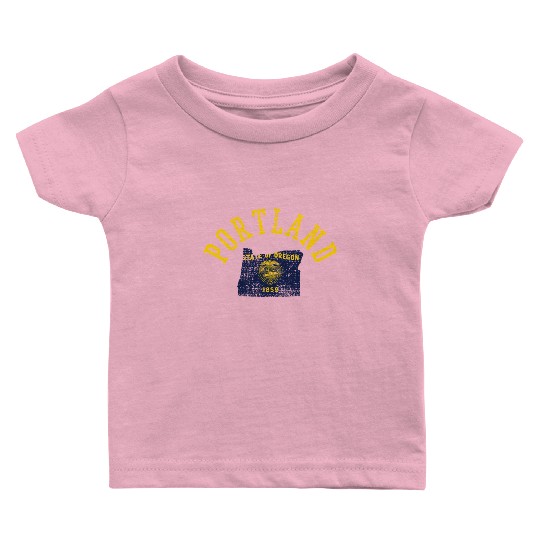 Portland Patriot American Flag Design Baby T Shirts