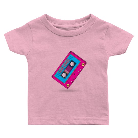 Colorful cassette tape with love songs Baby T Shirts