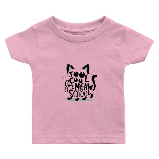 Cat typography Baby T Shirts