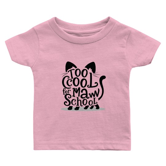 Cat typography Baby T Shirts