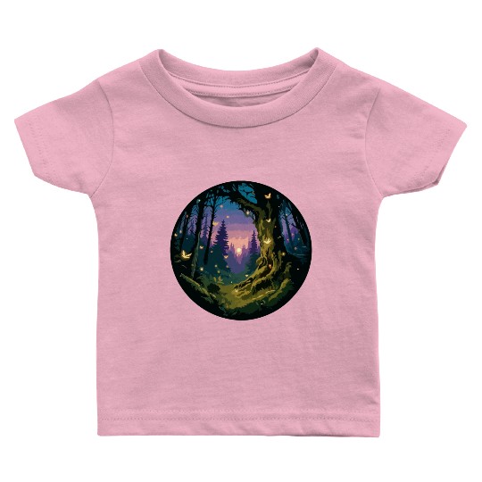 Enchanted Forest: Mystical Twilight Baby T Shirts