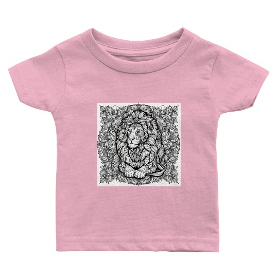 Lion Mandala Baby T Shirts