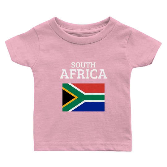 South Africa Bold Flag Colors Pride Statement Baby T Shirts