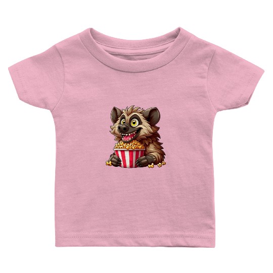 Hyena Predator Popcorn Cinema Night Baby T Shirts