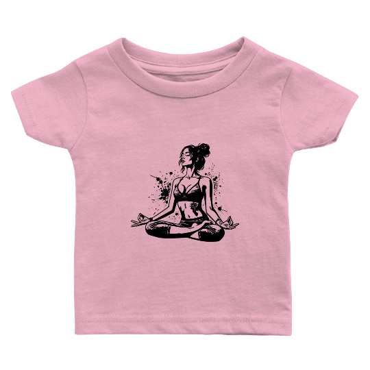 Yoga Teacher Doing Relaxation Exercises For The Baby T Shirts