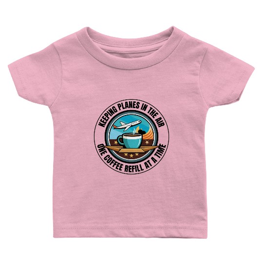 Air Traffic Controller Coffee ATC Aviation Humor Baby T Shirts