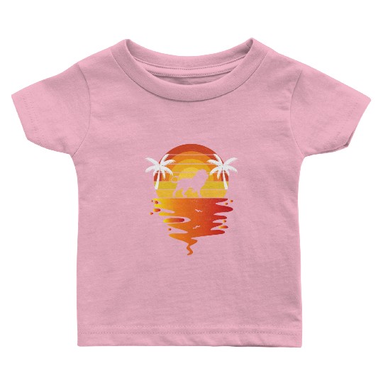 Lion Baby T Shirts retro sunset 70s vintage zookeeper Lion