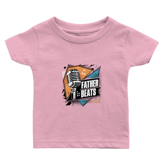 Father beats old school vybz and finish for father Baby T Shirts