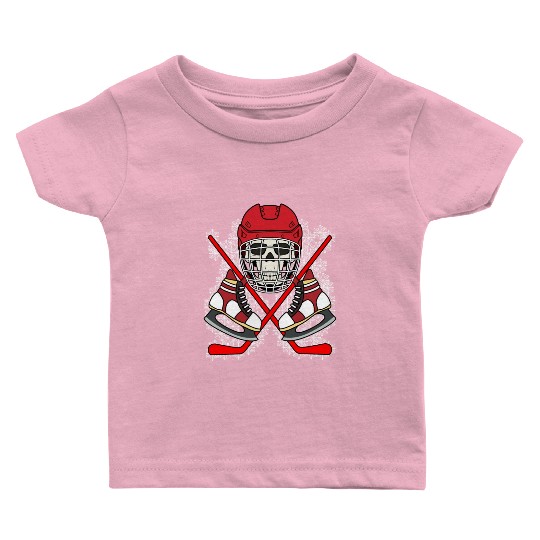 HOCKEY SKULL Baby T Shirts