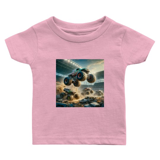 Monster Madness Monster Trucks Baby T Shirts