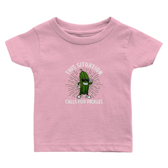Pickle Design Cucumber Dill Pickle Lover Baby T Shirts
