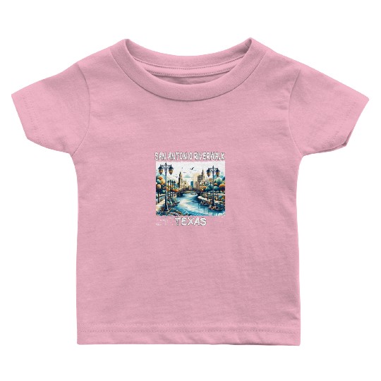 San Antonio Riverwalk Baby T Shirts