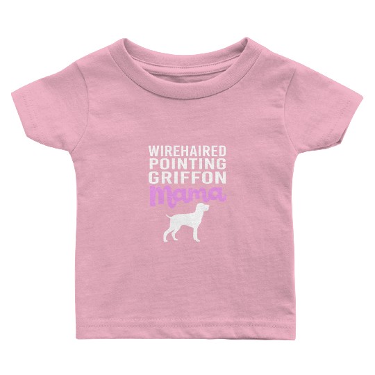 Mothers Day Wirehaired Pointing Griffon Dog Mom Baby T Shirts