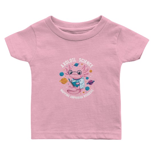 Axolotl Science Teacher Mexican Salamander Baby T Shirts