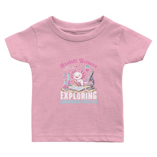 Axolotl Science Teacher Mexican Salamander Baby T Shirts