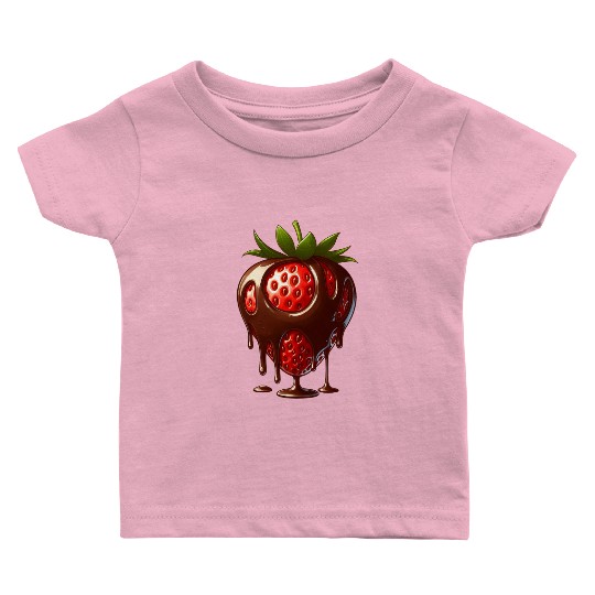 Strawberry chocolate delicious treat dessert Baby T Shirts