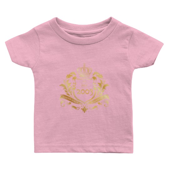 21st birthday "Semper Verum - Established 07/2003 Baby T Shirts