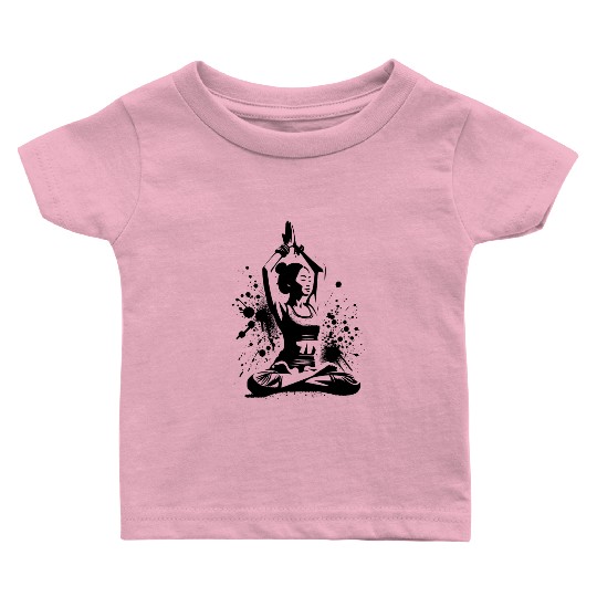 Meditation Relaxation Asian Yoga Teacher Baby T Shirts