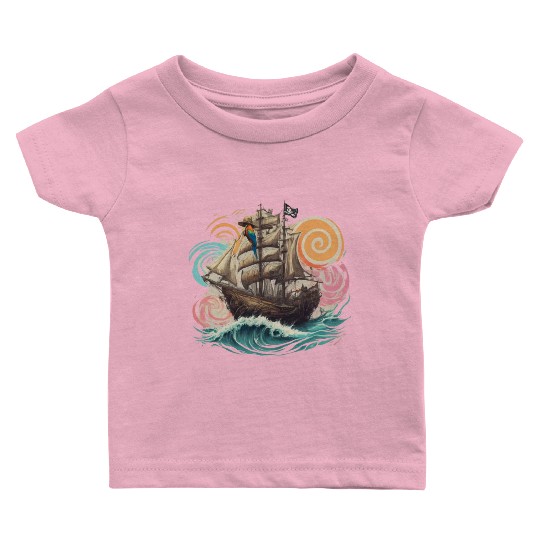Pirate paradise Baby T Shirts design.
