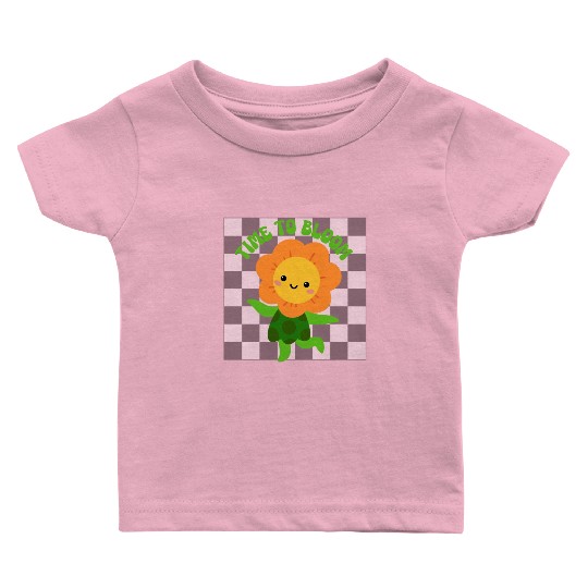 Time to Bloom: Floral Print Design Baby T Shirts