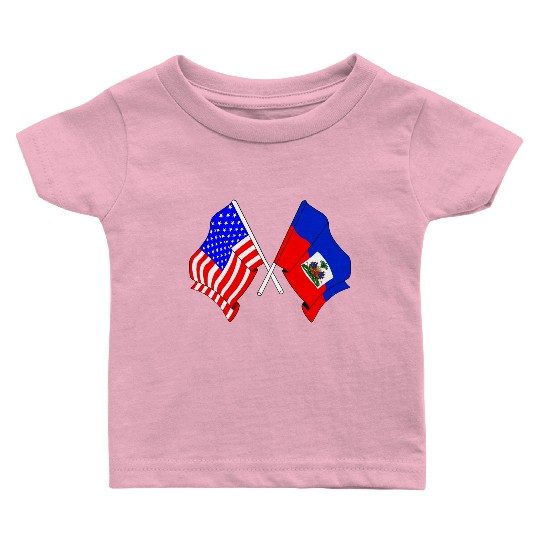 USA flag USA, Haiti flag Baby T Shirts