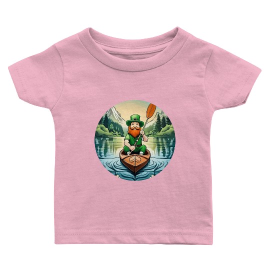 St. Patrick's Day Shamrock St Paddy's Day Kayak Baby T Shirts