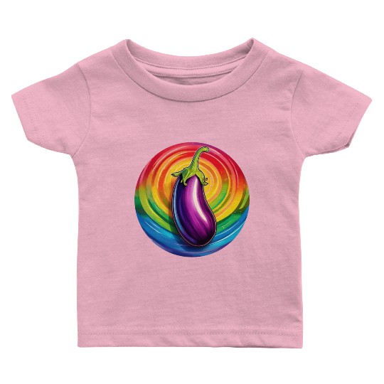 LGBTQ Eggplant Baby T Shirts