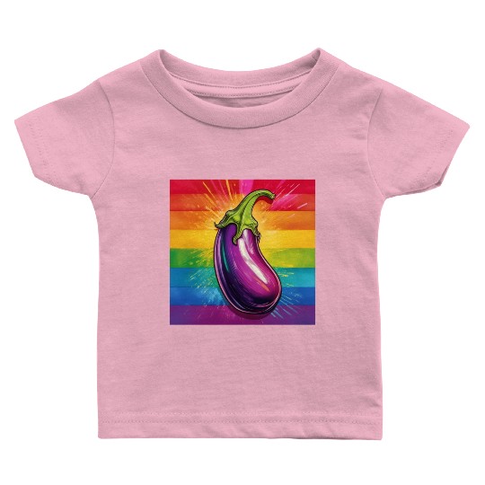 LGBTQ Eggplant Baby T Shirts
