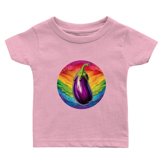 LGBTQ Eggplant Baby T Shirts