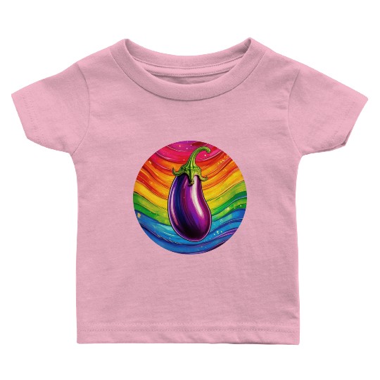 LGBTQ Eggplant Baby T Shirts