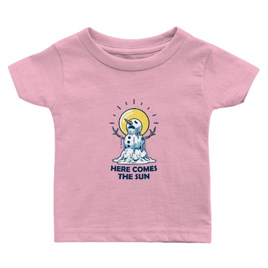 Here Comes The Sun Snowman Baby T Shirts