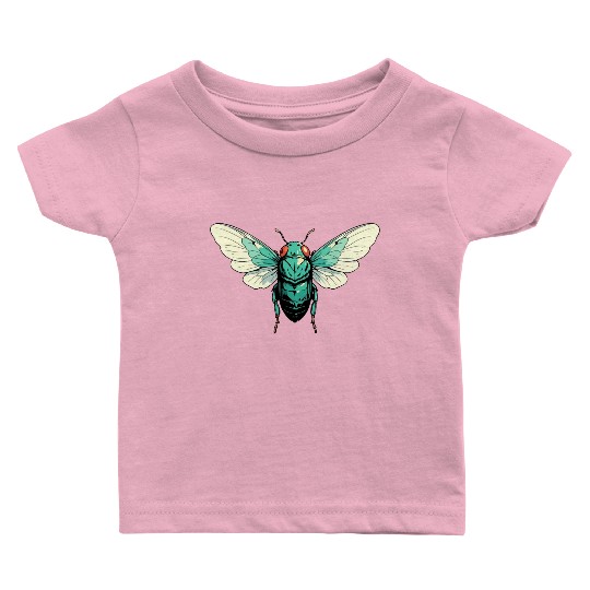 Cicada Insect Animal Lover Funny Design Baby T Shirts
