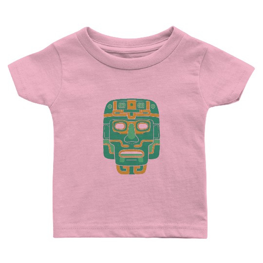 Aztec God Ancient Mythology Huitzilopochtli Mask Baby T Shirts