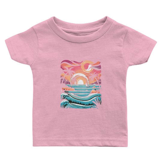 Azure Embrace Mediterranean Dreamscapes Baby T Shirts