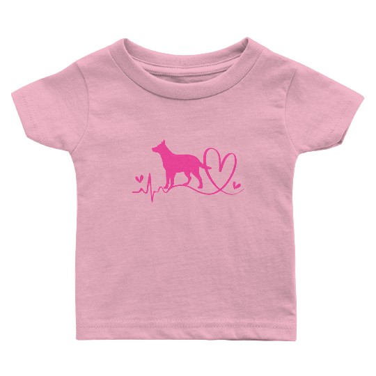Cute Heartbeat Australian Cattle Dog For Women Baby T Shirts