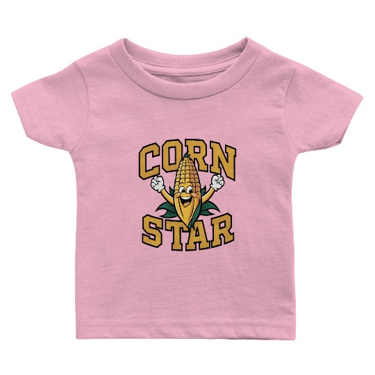 Funny Farm Food Baby T Shirts Corny Cob Farmer Corn Star