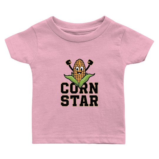 Funny Farm Food Baby T Shirts Corny Cob Farmer Corn Star