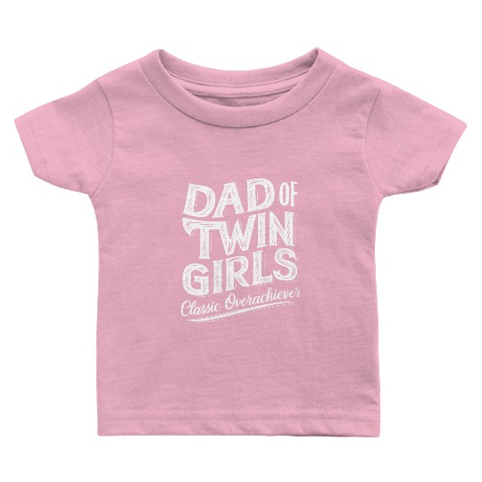 Dad of Twins Girls Baby T Shirts Funny Father's Day
