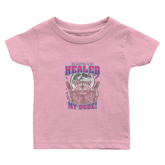 Be Rizzen & Be Healed! Funny Raccoon Bootleg Baby T Shirts